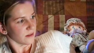 Young blonde floozie is not against to stretched her legs of rough pole of her tutor