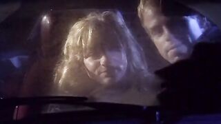 Goddess blonde lays on vehicle and gets her tight soak box pounded rough