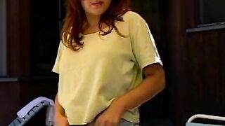 Redhaired Beauty struggled to repay boss and has to work out inside some other way