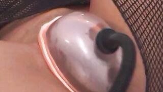 eastern thot inside fishnet loves having fun with dildos