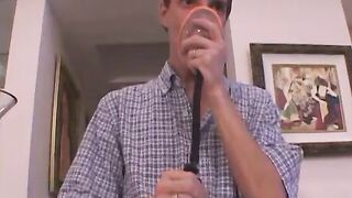 eastern thot inside fishnet loves having fun with dildos