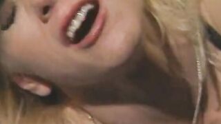 Blonde whore loves having 2 dicks fucking her inside jail