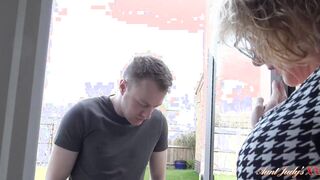 AuntJudysXXX - Big Boobed BBW Stepmom Camilla catches her Stepson being a pervert