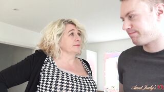 AuntJudysXXX - Big Boobed BBW Stepmom Camilla catches her Stepson being a pervert