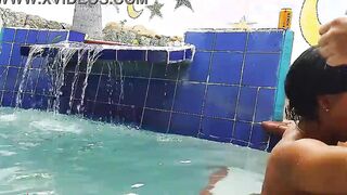 Punjab AND young boy into the pool