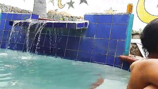 Punjab AND young boy into the pool