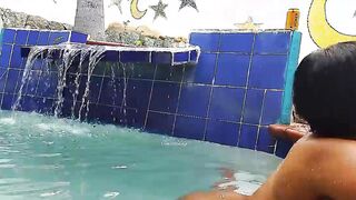 Punjab AND young boy into the pool