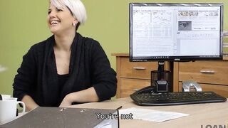 LOAN4K. milf has pussy secretly exploited by the lender into his office
