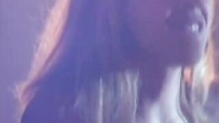 Blondie takes a hot tub then gets screwed by a dude inside bed