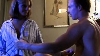 Young blonde smiles as she gets screwed doggy style inside bed