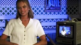 Young blonde smiles as she gets screwed doggy style inside bed