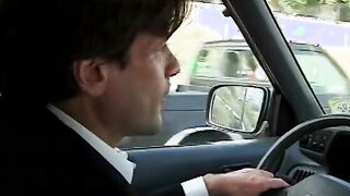Guy picks up a young bimbos with his vehicle and takes her home to use as