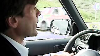 Guy picks up a young bimbos with his vehicle and takes her home to use as