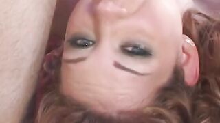 Dirty Bae gets a wooden pole into her booty before deep throating bro's penis