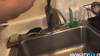 PropertySex Babe Curvy Tenant Seduces The Landlord in Having Sex with Her