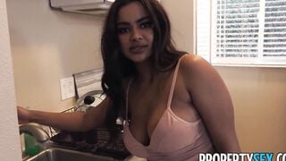 PropertySex Babe Curvy Tenant Seduces The Landlord in Having Sex with Her