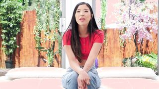 Beauty geeky oriental women gets the fucking of her life during an audition