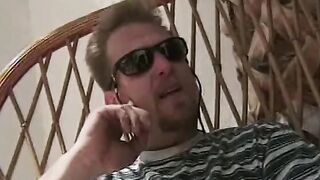 Pony tailed coed fucks hunk outdoor