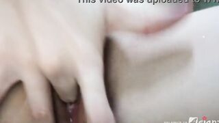 Lusty amateur women fingering twat inside shower