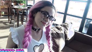 Short Dress With No Lingerie And Pink Pigtails