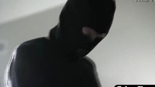 Slim 19 year old double penetrated by masked thugs | hard barely legal sex