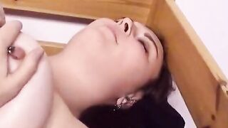Plump bitches gets their pussies fuck rough by solid vibrator