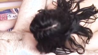 Young perky tittied dark haired gets twat blown and banged rough
