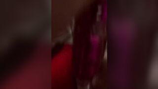 Shaking orgasm using dildo