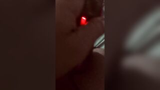 Shaking orgasm using dildo