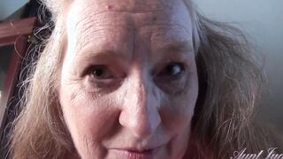AuntJudys - Your Big Boobed 61yo GILF Stepmom Maggie give you a Hand Job (pov)