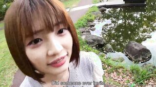 Japanese amateur Yuika Takigawa interview into UNCENSORED casting couch chat, Goddess adorable upskirt into masturbation film with sex toy. pt1
