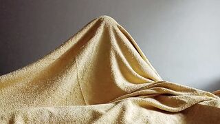Morning masturbation under the blanket.