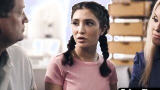 Swapped at birth step-daughter three-way banged by step parents | fuck up family