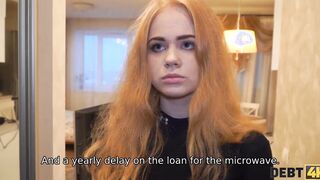 DEBT4k. sluts has no cash to pay a debt and the collector fucks her