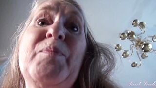 AuntJudys - Your Big Tit 61yo Stepmom Maggie give you a Hand Job (point of view)
