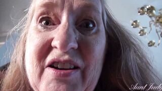 AuntJudys - Your Big Tit 61yo Stepmom Maggie give you a Hand Job (point of view)