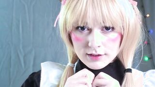 Vanilla from Nekopara teases her holes with sex sex toys