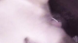 Amature blonde goddess blows bro's african penis inside the living room