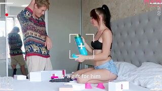STEP DUDE EJACULATES three TIMES to SHAKING SQUIRTING StepSister TWAT while her Bf AWAY !!! HONEY PLAY BOX