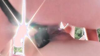 Beauty FFM three-way with fake-cock