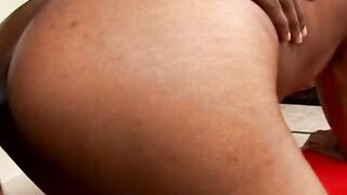Long butt ebony chick Janae Fox Loves Sucking Off Raw Cock