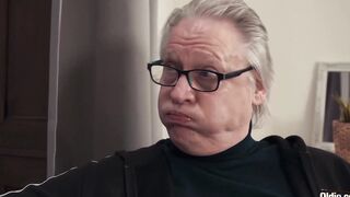Erotic 18 offer grandpa a nice fellatio an she ride his dick incredible