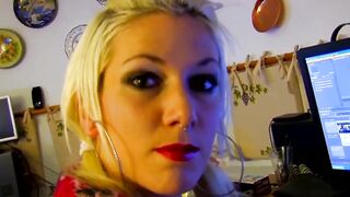Milky with natural hooters fucks and offer a head into the