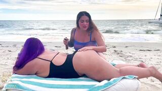 Fucking Sara Blonde inside a homemade beach