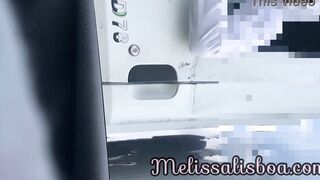 showing me off inside traffic a truck driver recognized me and asked to suck my snatch and the hubby let me