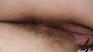 AuntJudys - 38yo Bushy Twat cougar Tess inside Silky Pink Underwear