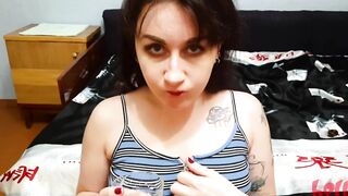 Play with spit and wrecked makeup