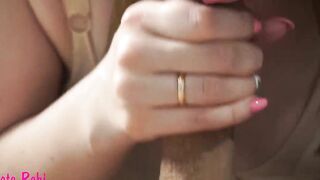 Oral Sex close-up. Jizzed into mouth.