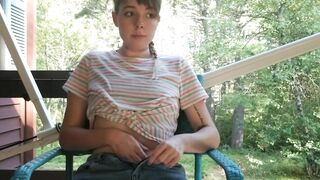 Masturbating on the deck