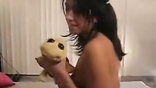 punjab college Hot ayesha durrani inside her bedroom with night suit 1 stripping nude to tease her bf